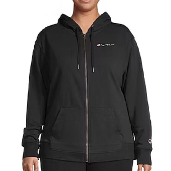Champion Womens Powerblend Fleece Hoodie Script Logo, jacket, sweatshirt - Picture 3 of 9